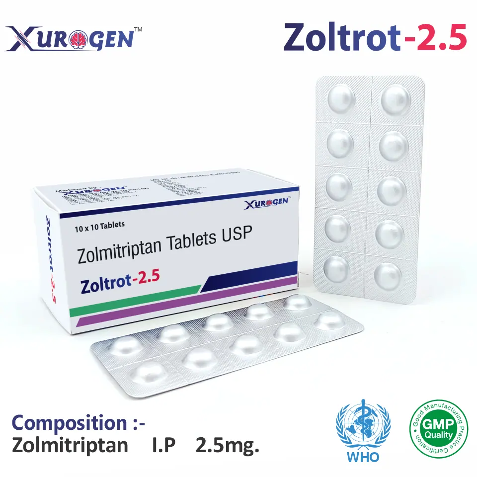 Zolmitriptan 2.5mg Tablet from Top Pharma Company in India